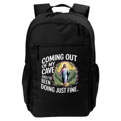 Jesus Coming Out Of My Cave And Ive Been Doing Just Fine Backpack