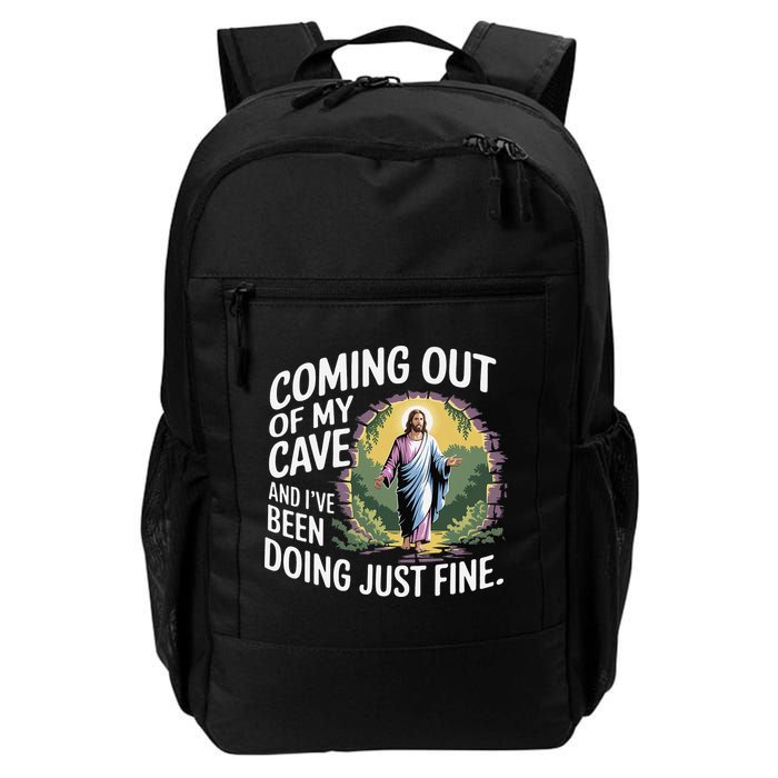 Jesus Coming Out Of My Cave And Ive Been Doing Just Fine Backpack