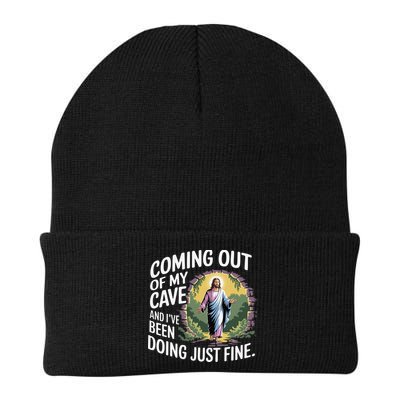 Jesus Coming Out Of My Cave And Ive Been Doing Just Fine Beanie