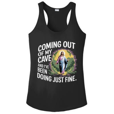 Jesus Coming Out Of My Cave And Ive Been Doing Just Fine Ladies PosiCharge Competitor Racerback Tank