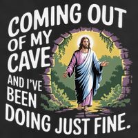 Jesus Coming Out Of My Cave And Ive Been Doing Just Fine Microfiber Hand Towel