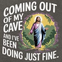 Jesus Coming Out Of My Cave And Ive Been Doing Just Fine Cotton Canvas Backpack