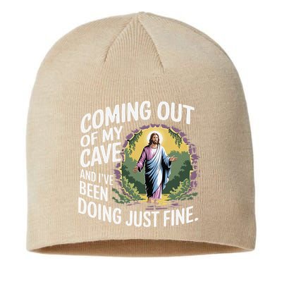 Jesus Coming Out Of My Cave And Ive Been Doing Just Fine Sustainable Beanie