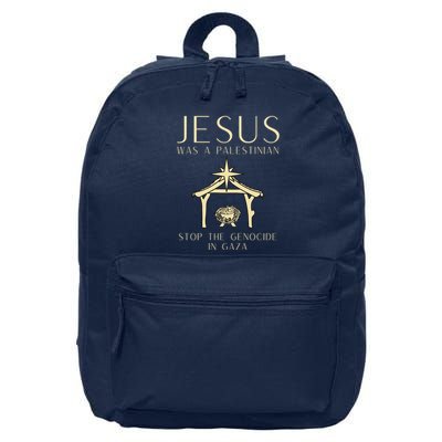 Jesus Christ Palestinian Gaza Christmas 16 in Basic Backpack