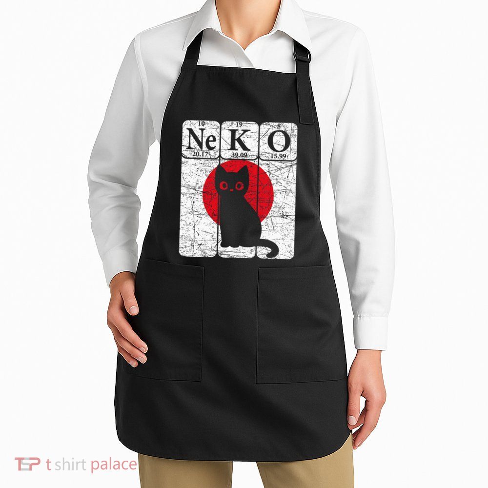 Japanese Cat Periodic Table Elements Kawaii Neko Japanese Apron