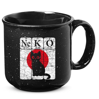 Japanese Cat Periodic Table Elements Kawaii Neko Japanese 15oz Campfire Ceramic Mug