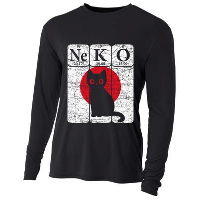 Japanese Cat Periodic Table Elements Kawaii Neko Japanese Cooling Performance Long Sleeve Crew