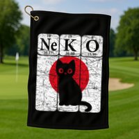 Japanese Cat Periodic Table Elements Kawaii Neko Japanese Golf Towel