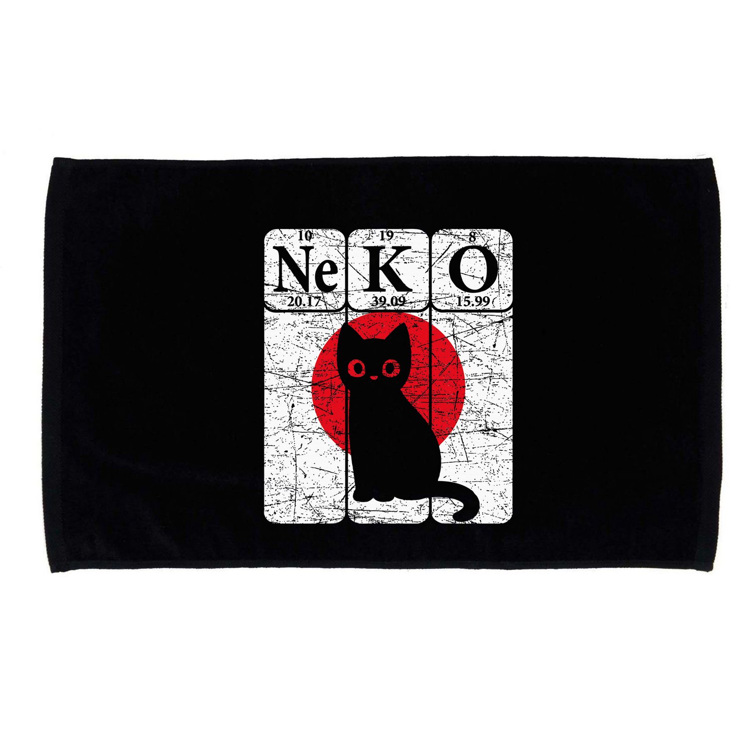 Japanese Cat Periodic Table Elements Kawaii Neko Japanese Microfiber Hand Towel
