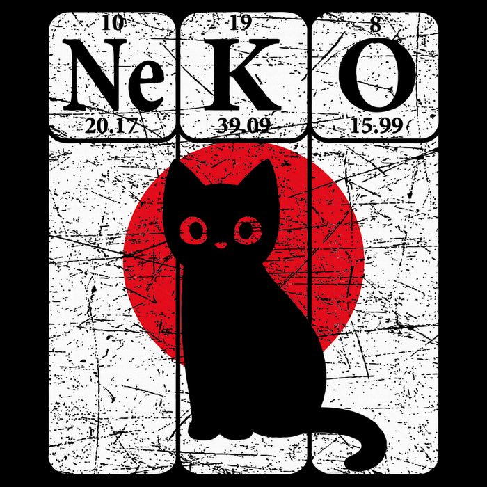 Japanese Cat Periodic Table Elements Kawaii Neko Japanese Wool Snapback Cap