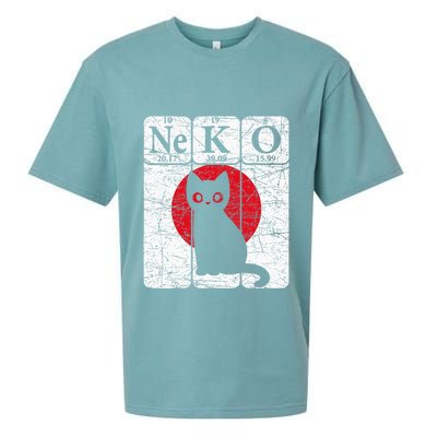Japanese Cat Periodic Table Elements Kawaii Neko Japanese Sueded Cloud Jersey T-Shirt