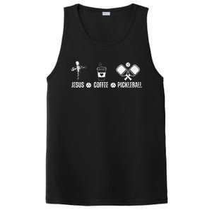 Jesus Coffee Pickleball Funny Christian Pickleball Lovers PosiCharge Competitor Tank