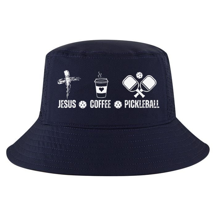 Jesus Coffee Pickleball Funny Christian Pickleball Lovers Cool Comfort Performance Bucket Hat
