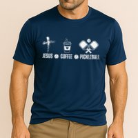 Jesus Coffee Pickleball Funny Christian Pickleball Lovers Cooling Performance Crew T-Shirt