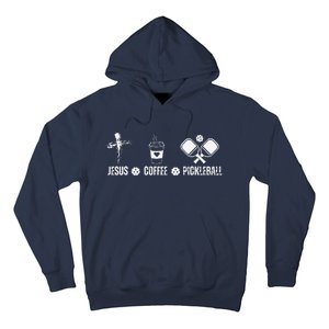 Jesus Coffee Pickleball Funny Christian Pickleball Lovers Hoodie