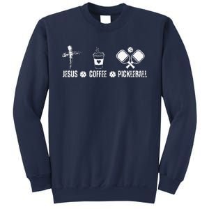 Jesus Coffee Pickleball Funny Christian Pickleball Lovers Sweatshirt