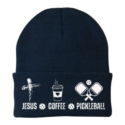 Jesus Coffee Pickleball Funny Christian Pickleball Lovers Knit Cap Winter Beanie