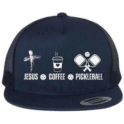 Jesus Coffee Pickleball Funny Christian Pickleball Lovers Flatbill Hat