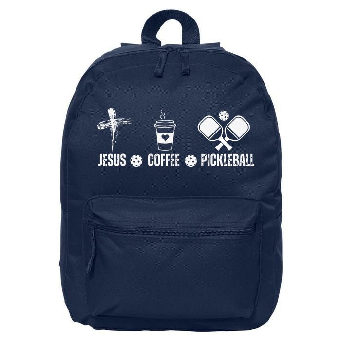 Jesus Coffee Pickleball Funny Christian Pickleball Lovers 16 in Basic Backpack