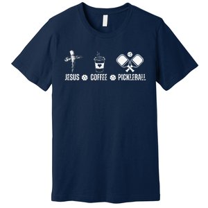 Jesus Coffee Pickleball Funny Christian Pickleball Lovers Premium T-Shirt