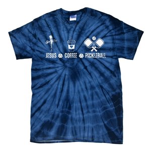 Jesus Coffee Pickleball Funny Christian Pickleball Lovers Tie-Dye T-Shirt