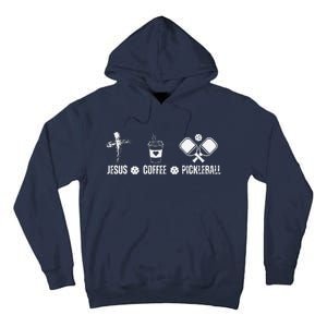 Jesus Coffee Pickleball Funny Christian Pickleball Lovers Tall Hoodie