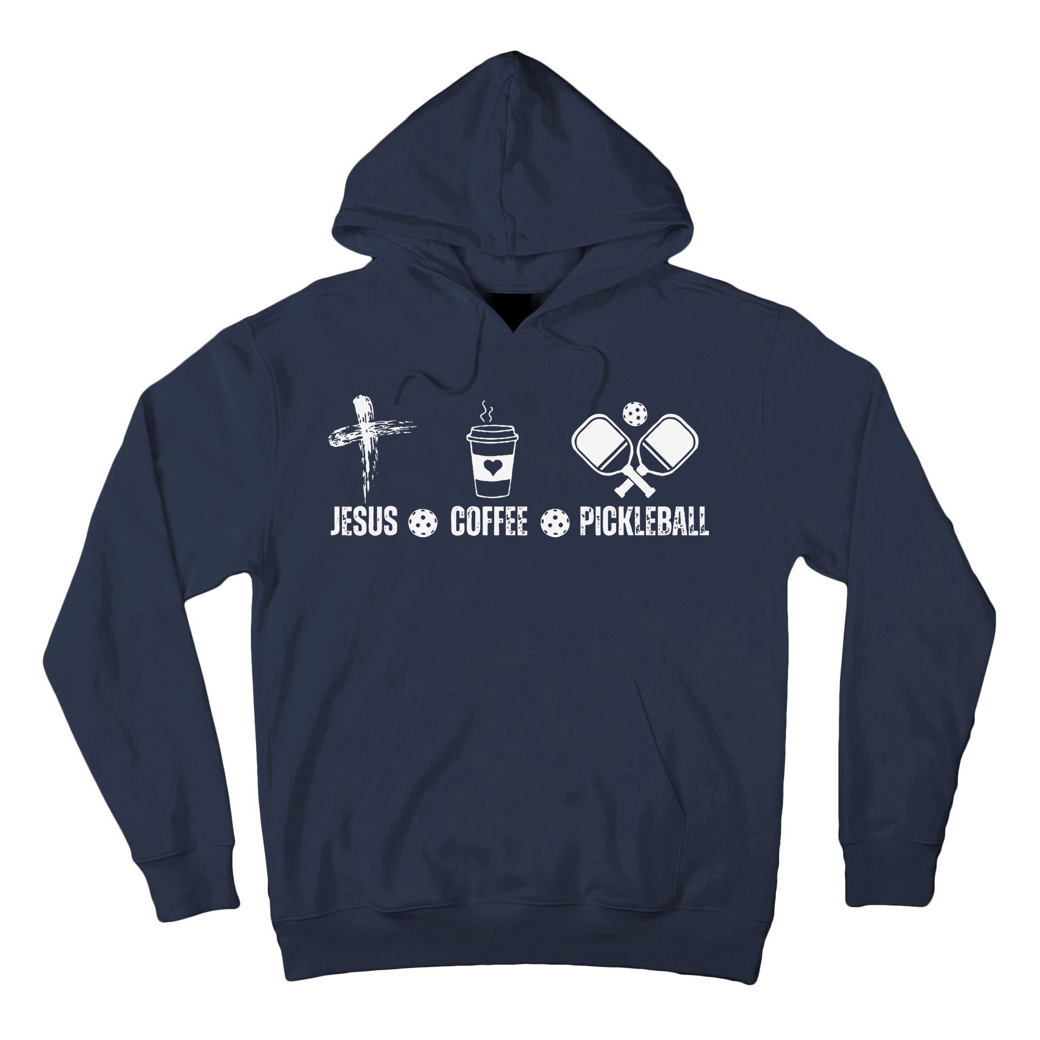 Jesus Coffee Pickleball Funny Christian Pickleball Lovers Tall Hoodie