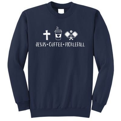 Jesus Coffee Picklenall Funny Christian Pickleball Lovers Sweatshirt