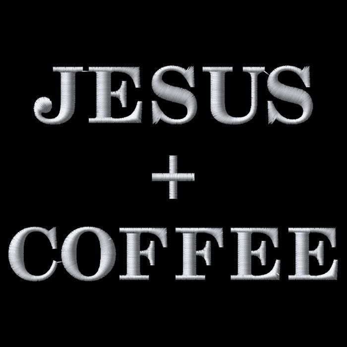 Jesus + Coffee Plus Christian Faith Love Of God And Caffeine Embroidered  Embroidered Cooling Performance Crew T-Shirt