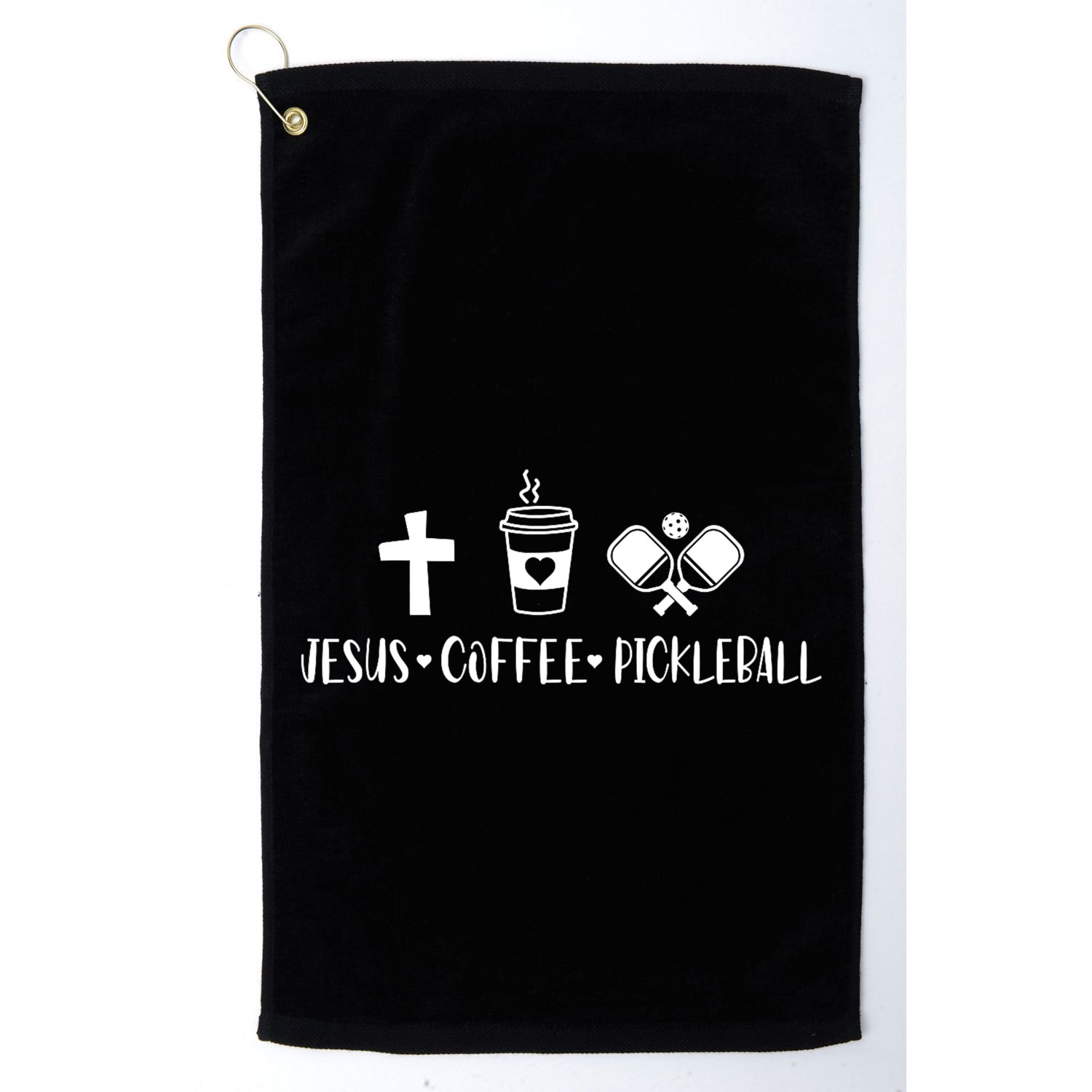 Jesus Coffee Picklenall Funny Christian Pickleball Lovers Golf Towel