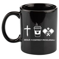 Jesus Coffee Pickleball 11oz C Handle Ceramic Mug