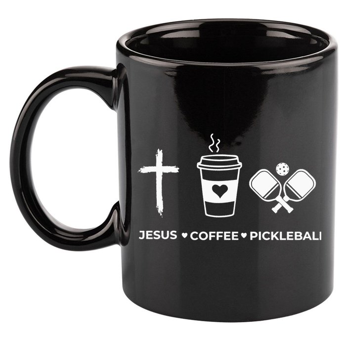 Jesus Coffee Pickleball 11oz C Handle Ceramic Mug