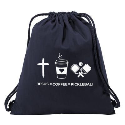 Jesus Coffee Pickleball Drawstring Bag