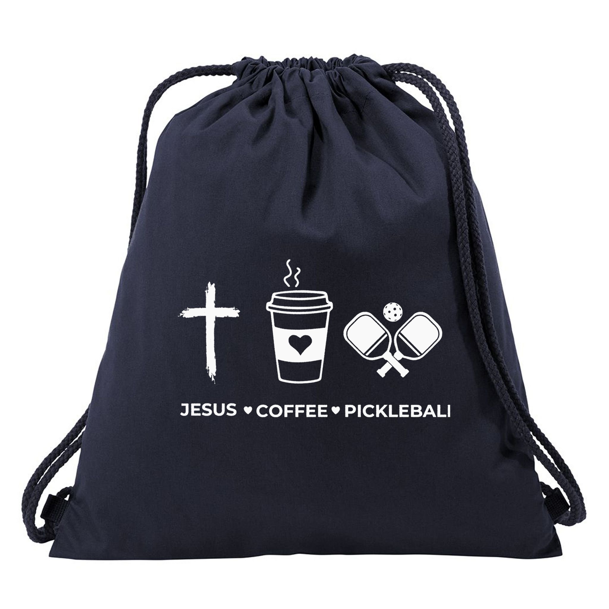 Jesus Coffee Pickleball Drawstring Bag