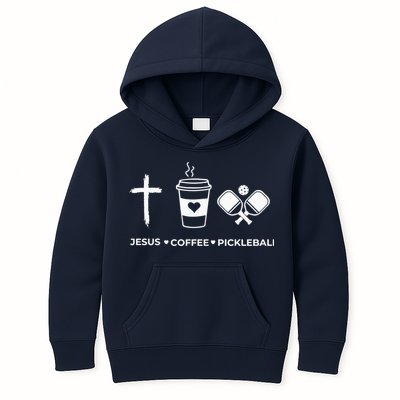 Jesus Coffee Pickleball Kids Hoodie