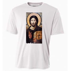 Jesus Christ Pantocrator Sinai Orthodox Christian Icon Gifts Cooling Performance Crew T-Shirt