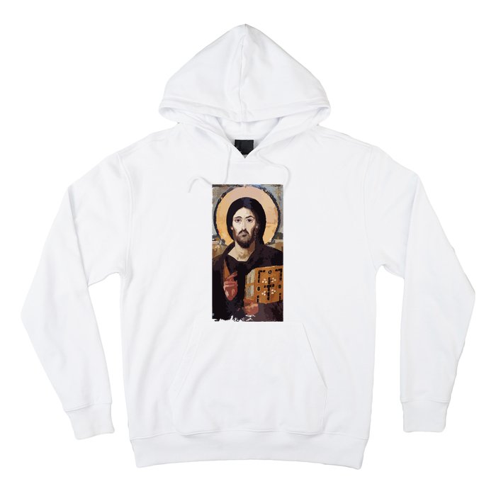 Jesus Christ Pantocrator Sinai Orthodox Christian Icon Gifts Hoodie