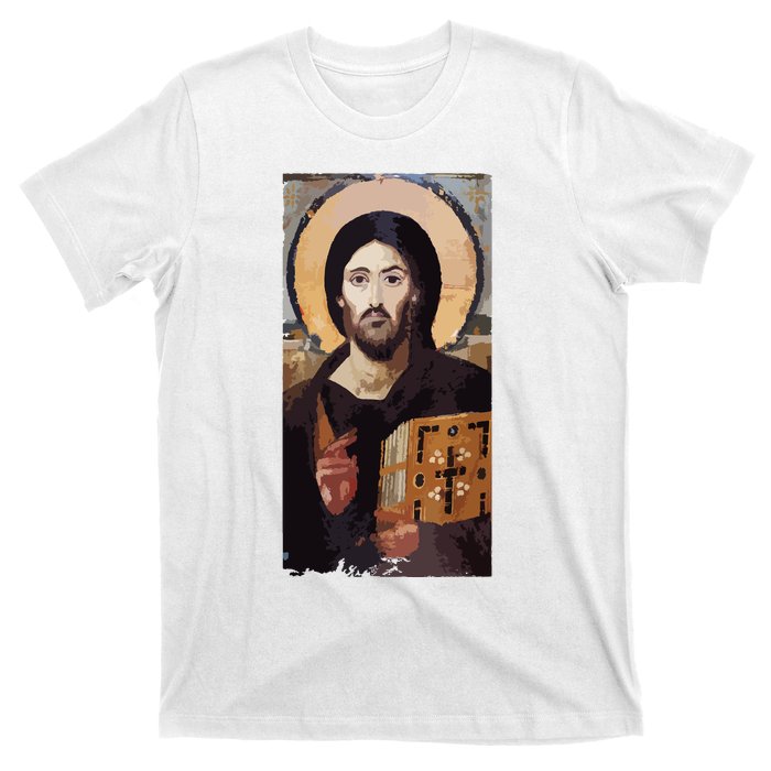 Jesus Christ Pantocrator Sinai Orthodox Christian Icon Gifts T-Shirt