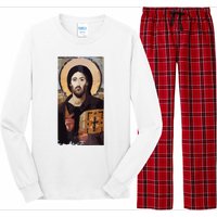 Jesus Christ Pantocrator Sinai Orthodox Christian Icon Gifts Long Sleeve Pajama Set