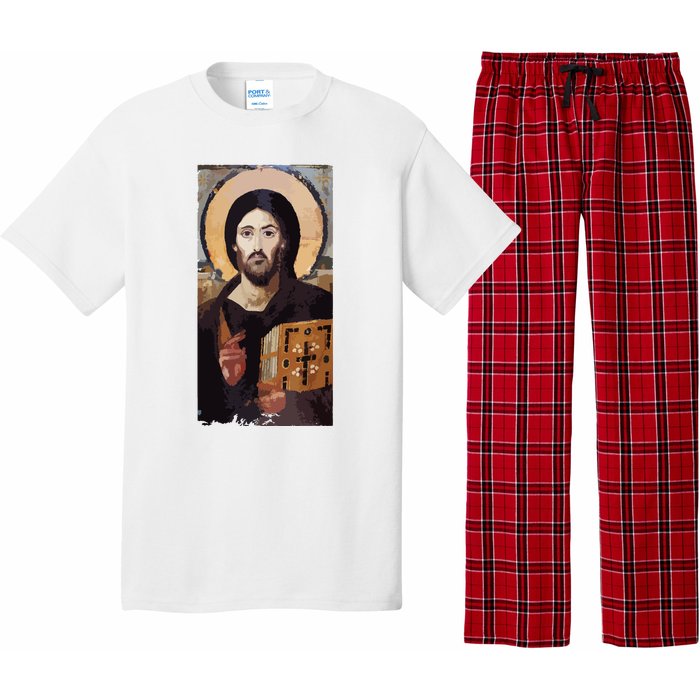 Jesus Christ Pantocrator Sinai Orthodox Christian Icon Gifts Pajama Set