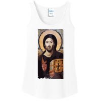 Jesus Christ Pantocrator Sinai Orthodox Christian Icon Gifts Ladies Essential Tank