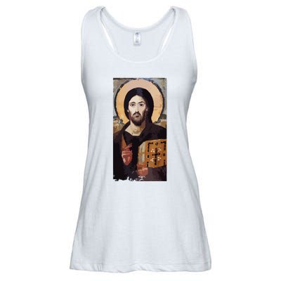 Jesus Christ Pantocrator Sinai Orthodox Christian Icon Gifts Ladies Essential Flowy Tank