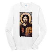 Jesus Christ Pantocrator Sinai Orthodox Christian Icon Gifts Tall Long Sleeve T-Shirt