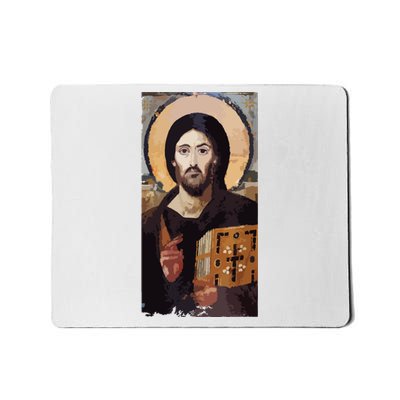 Jesus Christ Pantocrator Sinai Orthodox Christian Icon Gifts Mousepad