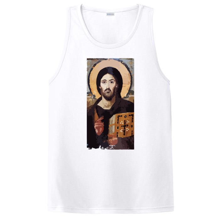 Jesus Christ Pantocrator Sinai Orthodox Christian Icon Gifts PosiCharge Competitor Tank