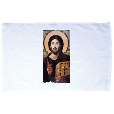 Jesus Christ Pantocrator Sinai Orthodox Christian Icon Gifts Microfiber Hand Towel