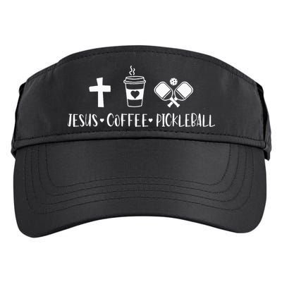 Jesus Coffee Picklenall Funny Christian Pickleball Lovers Adult Drive Performance Visor