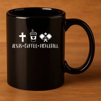 Jesus Coffee Picklenall Funny Christian Pickleball Lovers 11oz C Handle Ceramic Mug