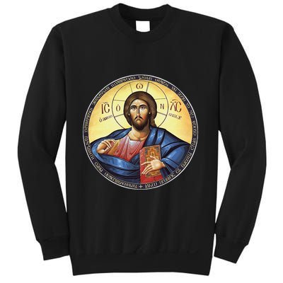 Jesus Christ Pantocrator Orthodox Byzantine Icon Sweatshirt