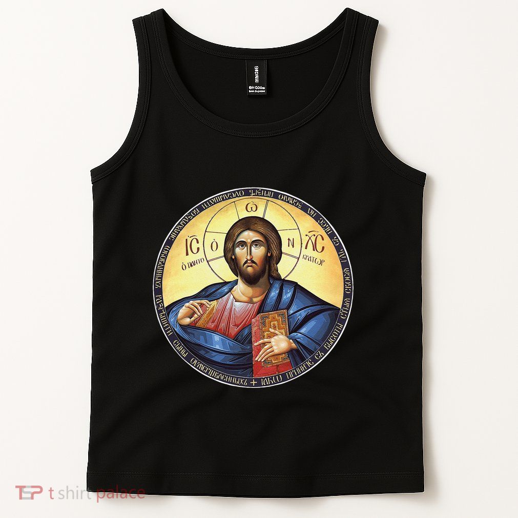 Jesus Christ Pantocrator Orthodox Byzantine Icon Tank Top